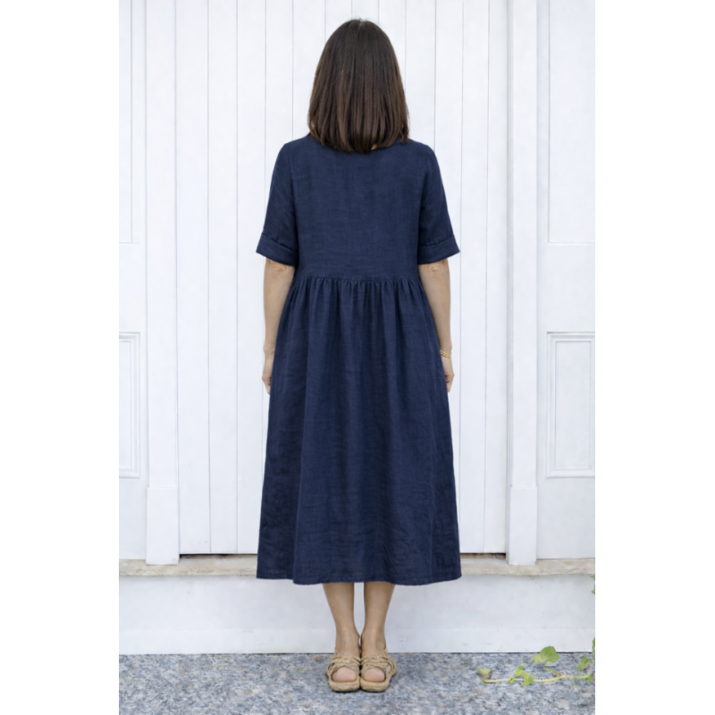 Linane kleit Agnes sõekarva sinine 2.png