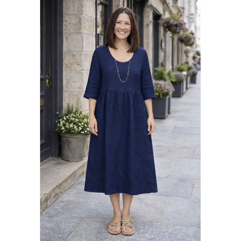 Linane kleit Agnes sõekarva sinine 3.png