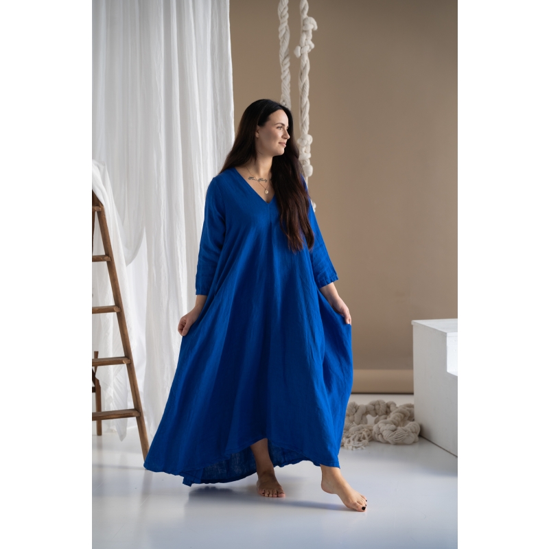 Linane kleit Delisa navy sinine -3.jpg