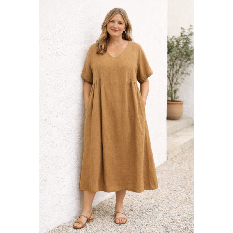 Linane kleit Nadine camel 6-1.png