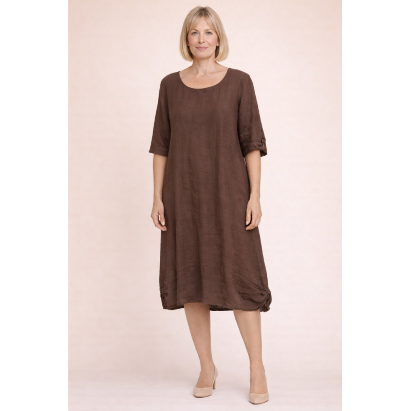 Linane kleit Sophia sokololaadi pruun 123.png