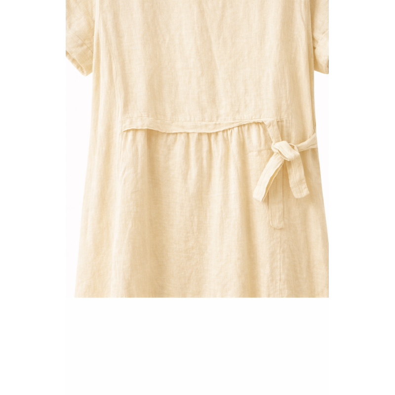 linane kleit Stella detailvaade – naturaalne lina ja pehme tekstuur