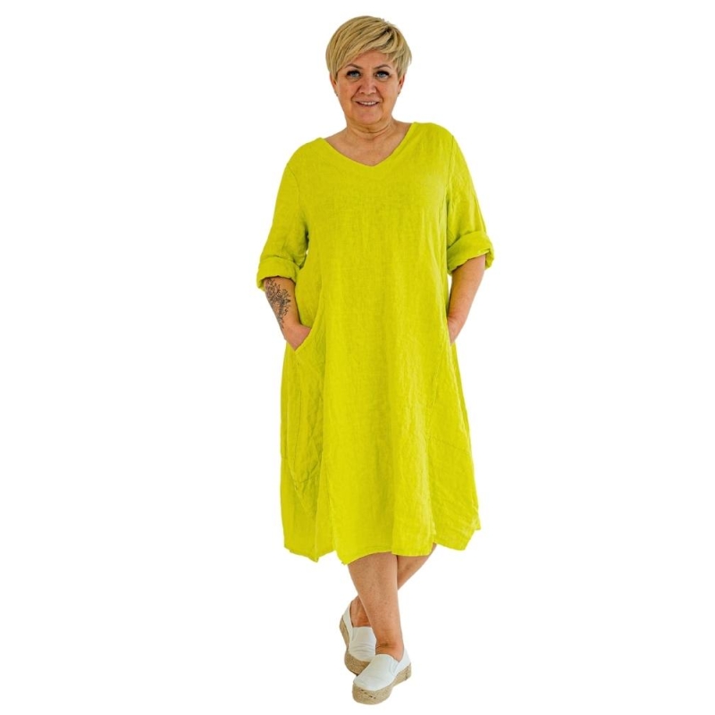 LINANE KLEIT DONNA, mustard