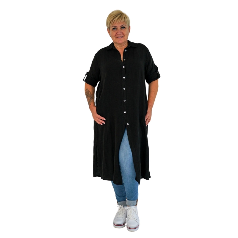 LINANE SÄRKPLUUSKLEIT HANNA, black