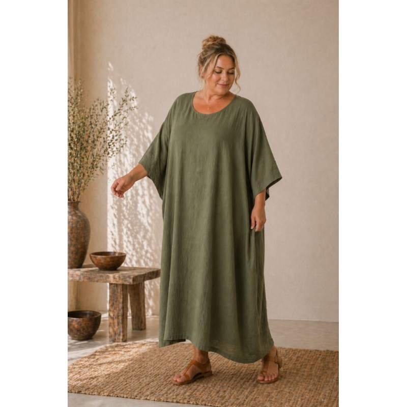 linased kleidid suured suurused boho oliiviroheline.jpg