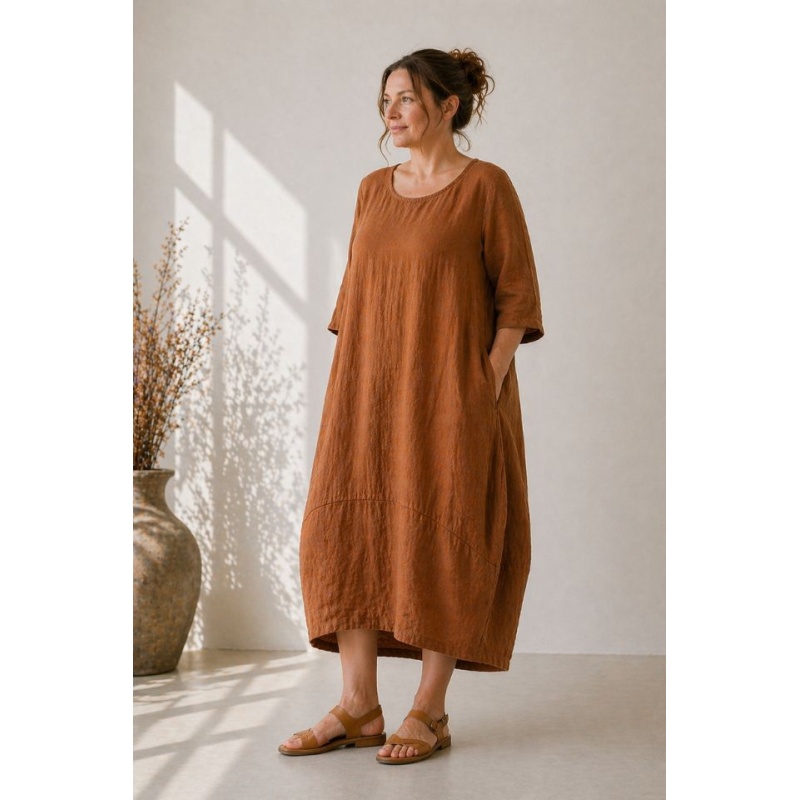 linased riided linane kleit annarose camel.jpg