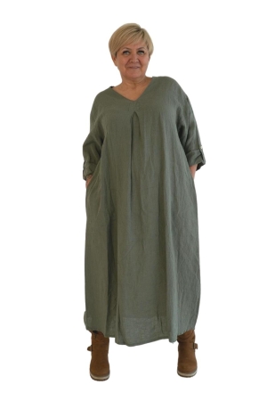 LINEN DRESS ALISSA, nephrite green