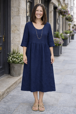 Linane kleit Agnes söekarva sinine