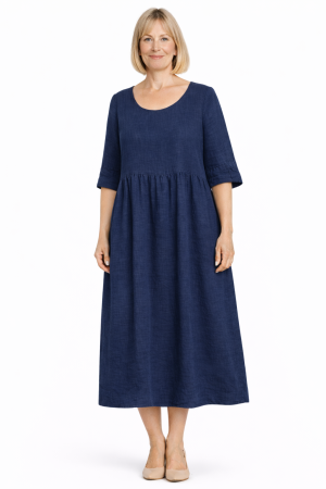 Linane kleit Agnes söekarva sinine