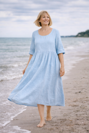 Linane kleit Agnes taevasinine