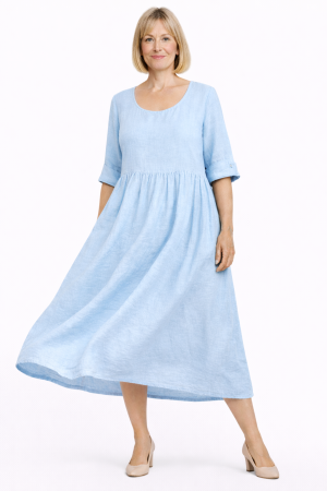 Linane kleit Agnes taevasinine