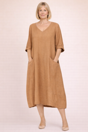 Linane kleit Claire kaneelipruun