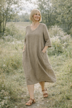 Linane kleit Claire naturaalne