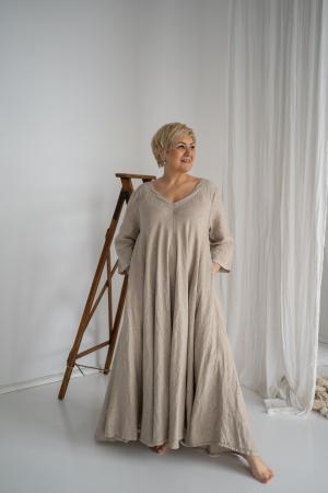 LINEN LONG DRESS DELIla natural