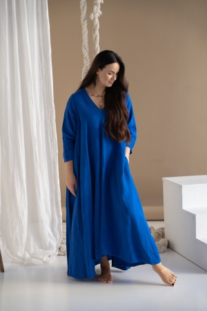 Linane kleit DELISA royal blue