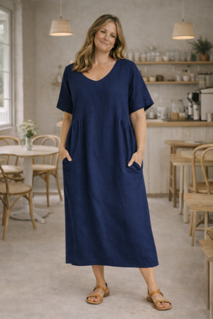 Linane kleit Nadine söekarva sinine