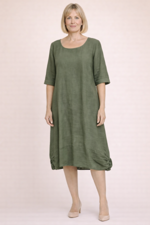 Linen dress Sophia in sage green