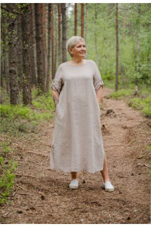 LINEN DRESS ADEELE,  natural linen