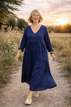 Linane kleit Therese söekarva sinine