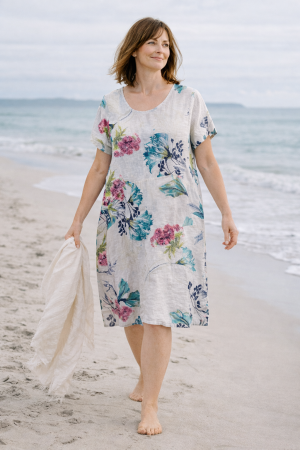 Linane kleit tuunika Bloom valge