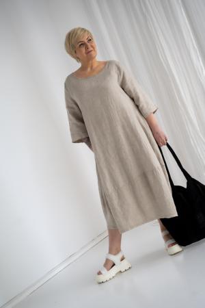 ANNAROSE LINEN DRESS natural