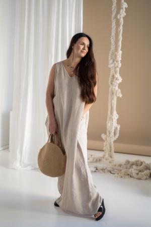 Linane kleit  CAMILL naturaalne