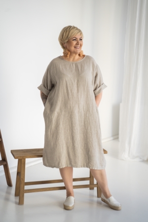 Linen dress Saara natural