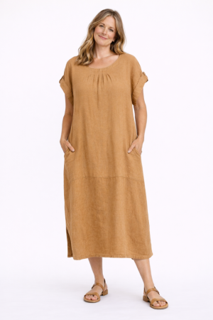 Linane kleit Aurora camel