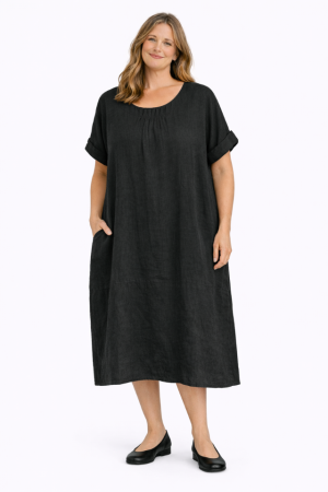 Linane kleit Aurora musta värvi