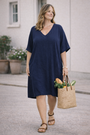 Linane kleittuunika Rosina söekarva sinine