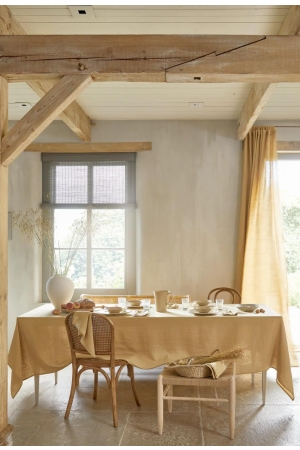 SANDY BEIGE LINEN TABLECLOTH