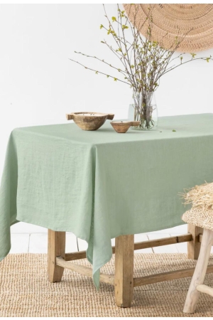 MATCHA GREEN LINEN TABLECLOTH