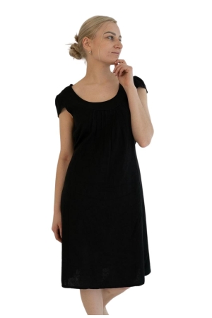 LINEN DRESS TEELE, black color