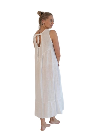 LINEN DRESS JANET, white