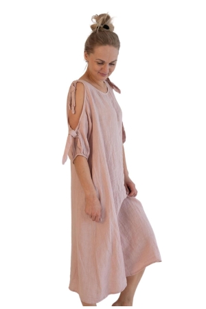 LINANE KLEIT ISABELA, suitsune lõheroosa linased kleidid@s1.ee