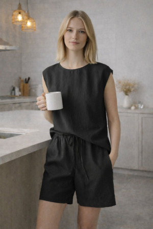 LINANE KODURIIETE KOMPLEKT VERBENA BLACK