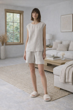 Melange Linen Verbena Pyjama Set