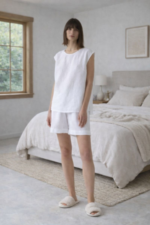 White Linen Verbena Pyjama Set