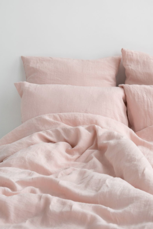 linane voodipesukomplekt misty rose - linentales