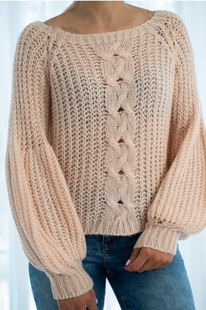 FLUFFY SWEATER,LIGHT PINK