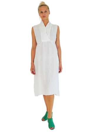 LINEN DRESS OLIIVIA,  white