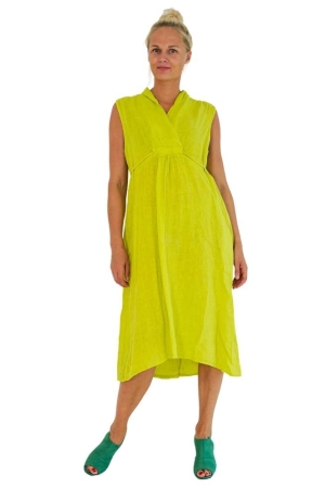 LINEN DRESS OLIIVIA,  yellow