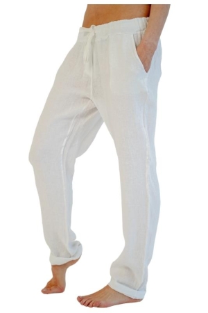 LINEN TROUSERS ISADORA, white