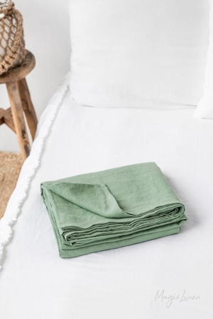 Linane voodilina MATCHA GREEN - MagicLinen