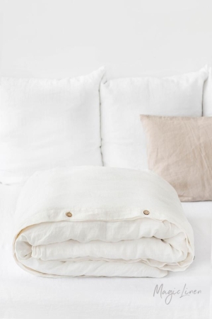 IVORY LINEN DUVET COVER