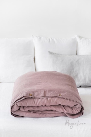 WOODROSE LINEN DUVET COVER