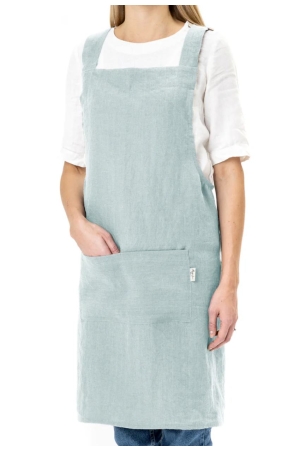 LINANE PÕLL PINAFORE CROSS-BACK DUSTY BLUE