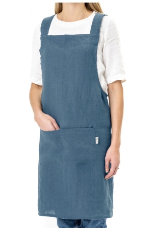 LINANE PÕLL PINAFORE CROSS-BACK GRAY BLUE