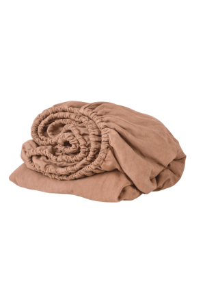 Cafe Creme Linen Fitted Sheet