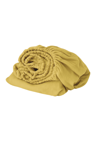 Lemon Curry Linen Fitted Sheet